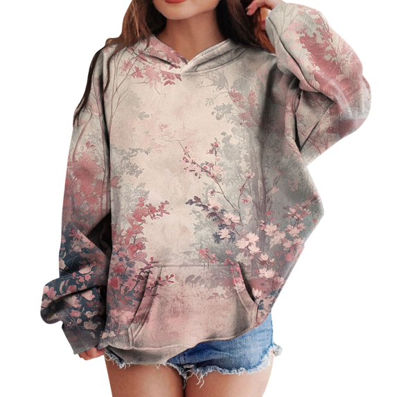 BOBOGOJP Girls Camo Hoodie Toddler Oversized Hooded Sweatshirt Camouflage Casual Pullover Tops with Pockets Pink,Size 3-4 Years