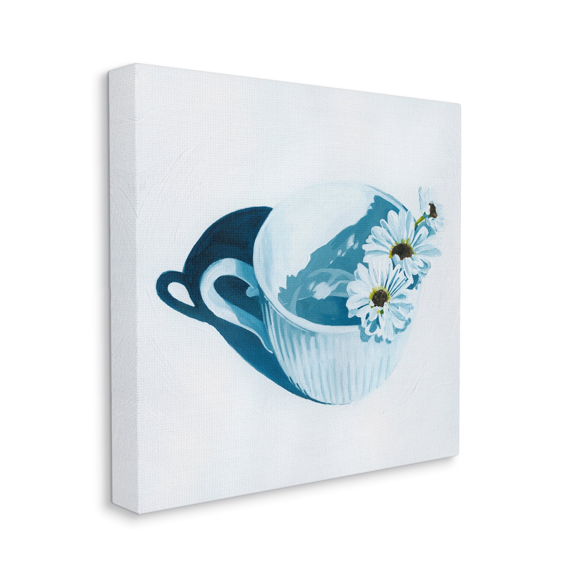 Stupell Industries Daisies in Coffee Mug Botanical & Floral Painting Gallery Wrapped Canvas Print Wall Art, 24 x 24