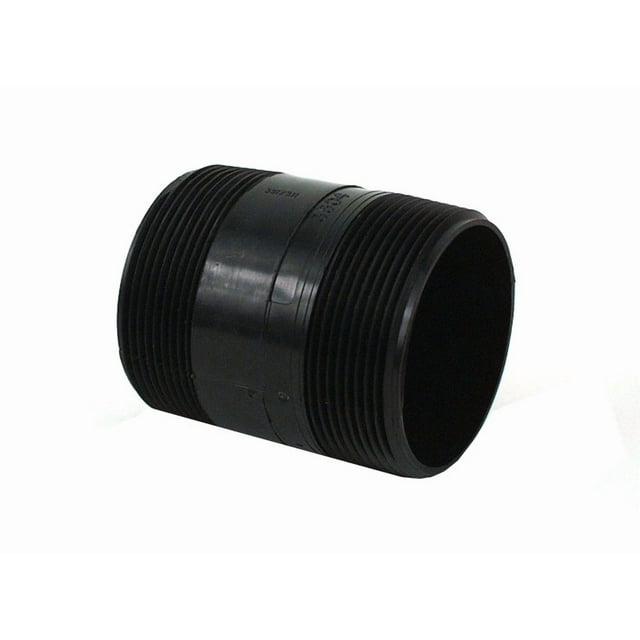 Valterra Sewer Waste Valve Fitting T3504 ABS Nipple/3 Inch x 4 Inch; Pipe Thread On Both Ends; ABS Plastic