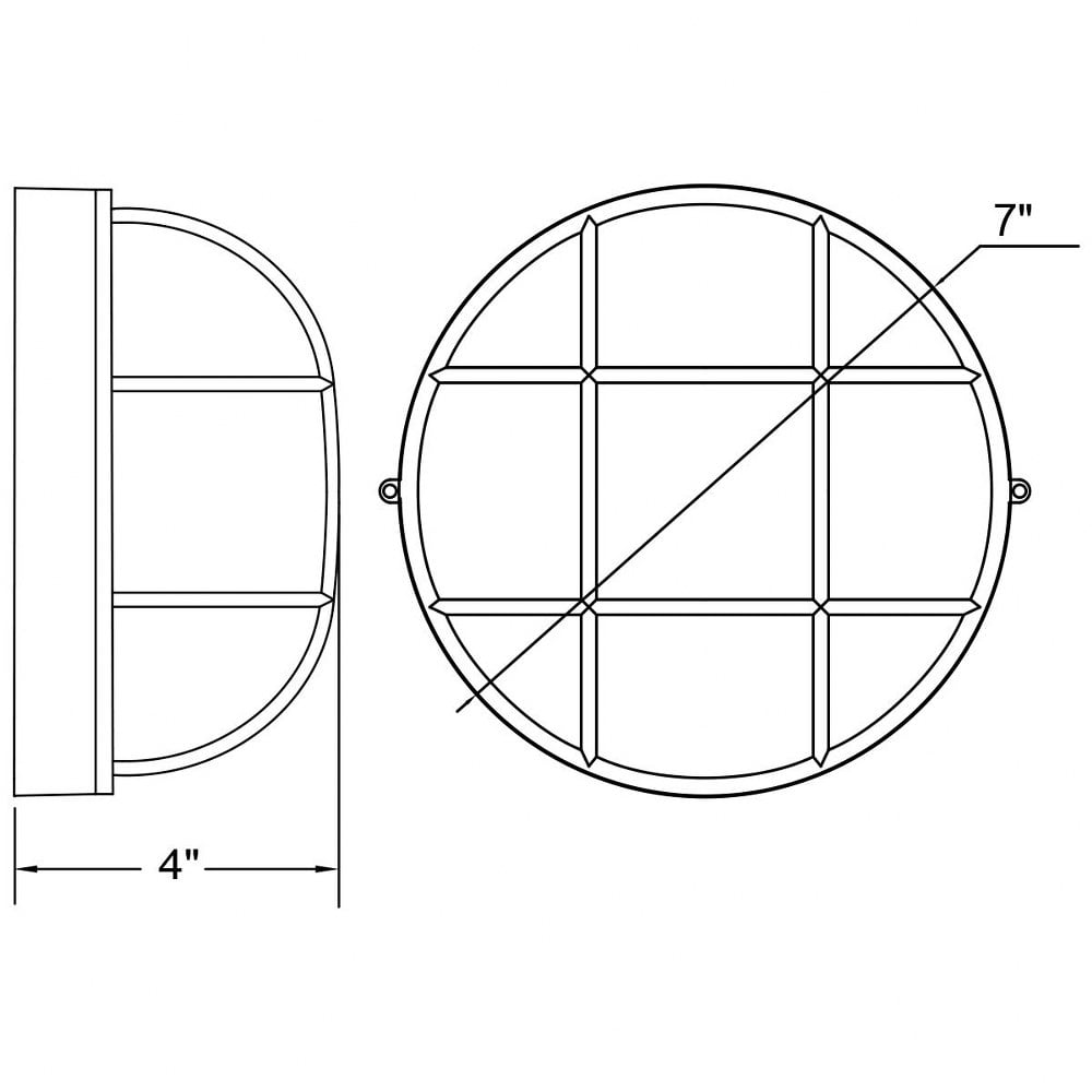 20294LEDDLP-BL/FST Access Lighting Nauticus - 7 Inch One Light Outdoor Bulkhead Wall Mount-Black Finish