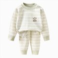 thumbnail image 3 of NOLDARES Little Boys Pajamas 2 Pieces Long Set Cotton Sleepwear Kids Excavator Pjs Toddler Winter Clothes 6-12 Months 12-24 Months 2t 3t 4t 5t 6t 7t 8t 9t Children,Green,90, 3 of 8