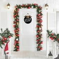 thumbnail image 2 of Eveokoki 12" Merry Sign Christmas Decoration Door Decor Wooden Hanging Welcome Sign Front Door Christmas Wreath for Home Indoor Outdoor Farmhouse Wall Window Decoration Black, 2 of 5