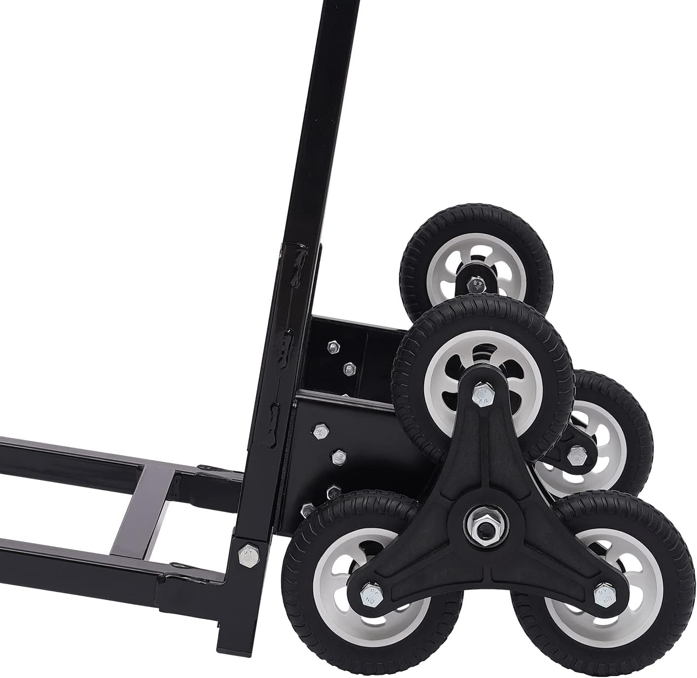 Stair Climbing Cart, 460 lbs Heavy Duty Folding Hand Truck with 6 Wheels, Adjustable Handle Dolly Cart for Stairs