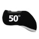 thumbnail image 5 of Funda protectora para cabeza de putter de hierro de lujo para palos de golf deportivos, de 48 degree a 60 degree 50 grados negro, 5 of 8