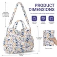 thumbnail image 3 of Gocvo Corduroy Tote Bag, Large Tote Bags for Women, Crossbody Shoulder Handbags for Work Travel（Blue Watercolor）, 3 of 8