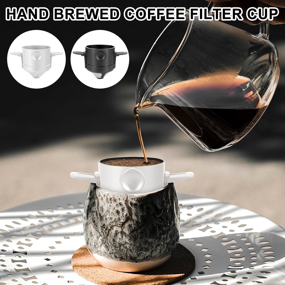 Home Camping Office Travel Coffee Filters Easy to Use Washable Mesh Filters Coffee Drippers 