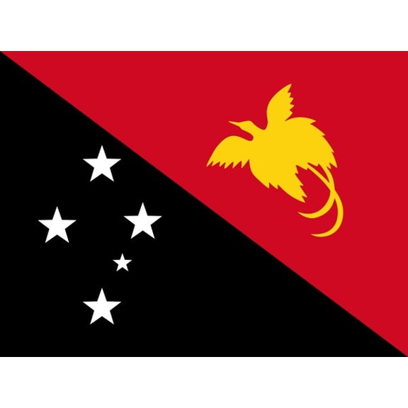 Papua New Guinea Flag Decal Sticker - 6 inches wide
