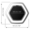 thumbnail image 5 of ACON Fit 55in Hexagon Rebounder Black Fitness Trampoline, 5 of 6