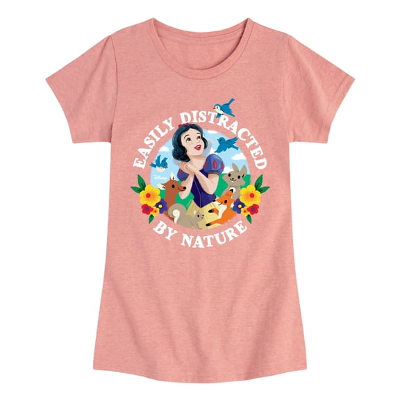 Disney - Snow White Distracted By Nature - Toddler & Youth Girls Short Sleeve Graphic T-Shirt
