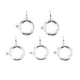 thumbnail image 1 of 5 piezas de cierre de anillo de plata de ley 925 para fabricación de joyas y cadenas 5 piezas de plata, 1 of 8