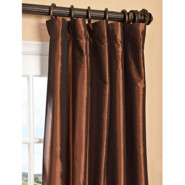 Half Ds Ptch Jtsp209 96 Faux Silk Taffeta Curtain Copper Brown Com Faux Silk Taffeta Curtain Copper Brown, Copper Brown Faux Silk Taffeta Curtain Panel