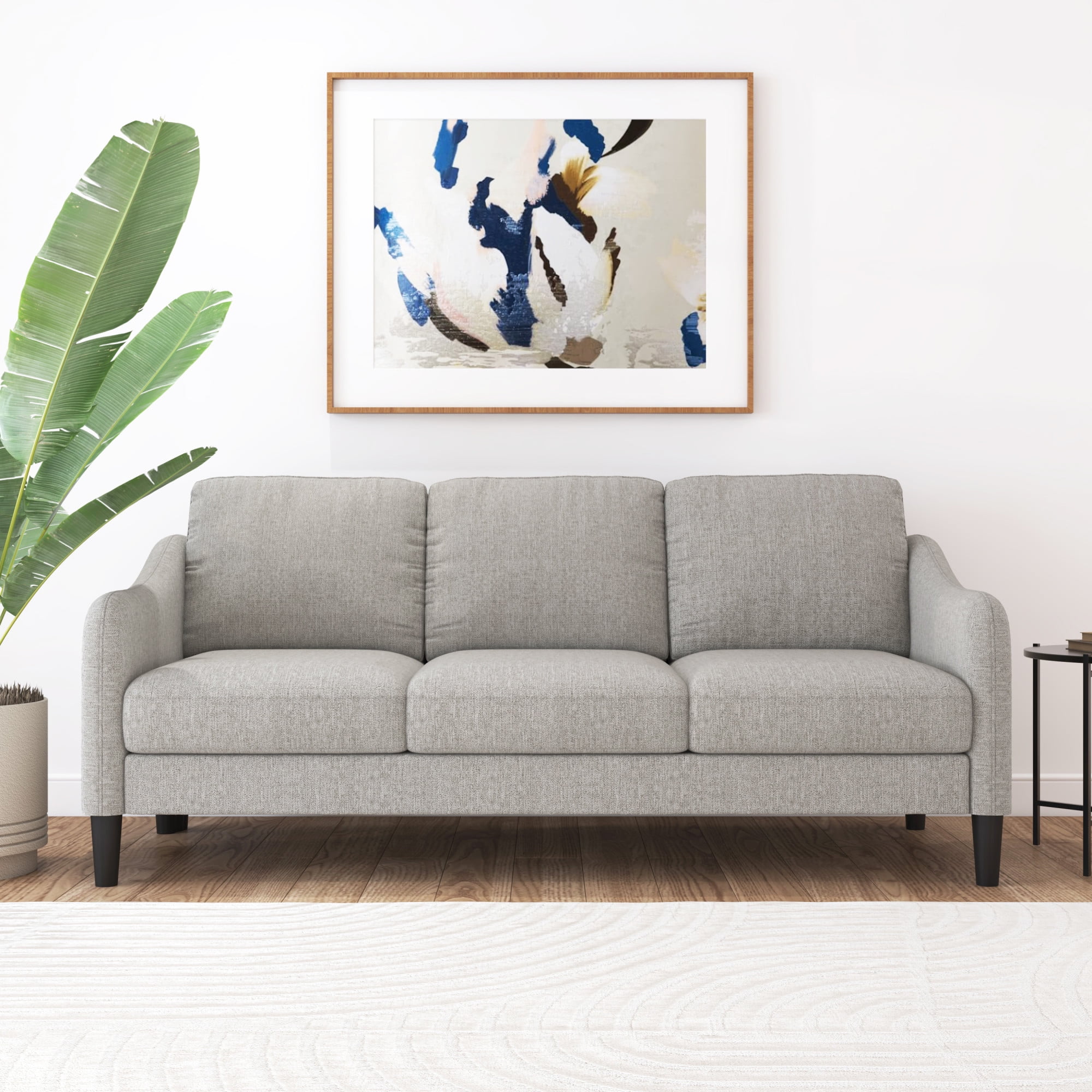 Mainstays Westley Swoop Arm 74" Sofa, Warm Gray