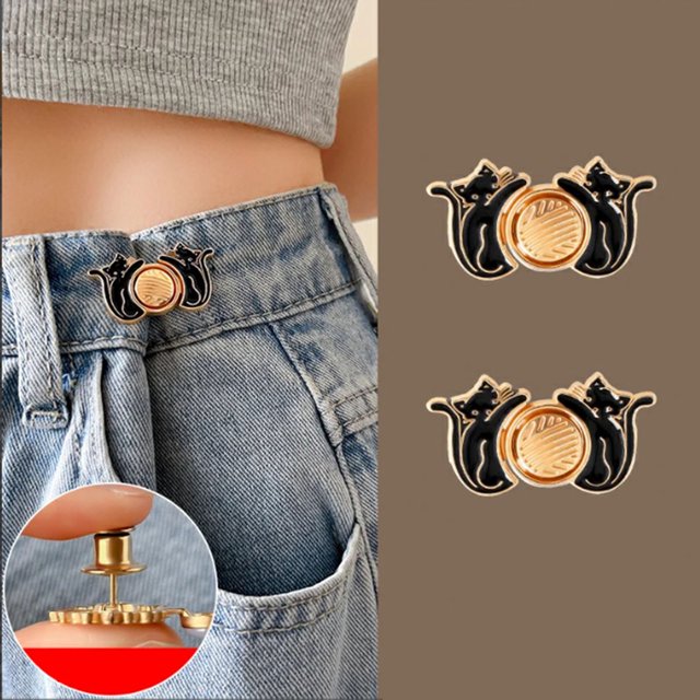 Extra Jean Button Elastic Band for Pants Dress Extender Zipper for Tops Snap Buttons for Clothes No Sew Push Pin Buttons Clothes 1 Buttons for Crafts Q Snap Extension Metal Snap Buttons Pants