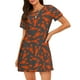 thumbnail image 1 of Fotbe Crayfish Bata de Dormir para Mujer con Estampado, Camisón de Algodón de Manga Corta, Ropa de Dormir Casual, 1 of 6