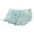 thumbnail image 4 of 200 piezas bolsa de organza con cierre de cordón estampado de rosas 6,3x4,3 pulgadas bolsas de malla para regalos bolsa de malla de joyería de organza azul, 4 of 5