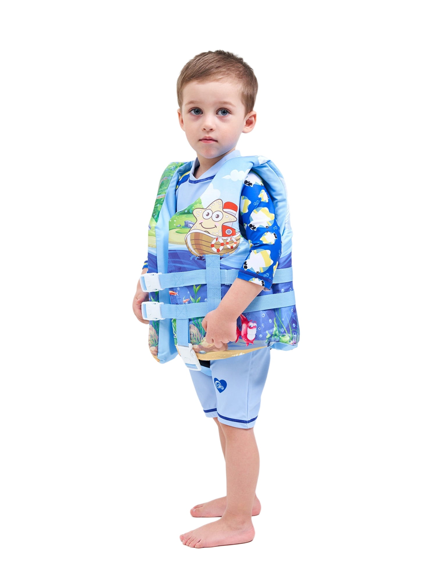 Inevnen Kids Swim Vest Life Jacket Flotation Swimming Aid for Toddlers Age 2-12 Years