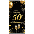 thumbnail image 3 of LUUFILx Happy 50th Anniversary Banner Backdrop Decorations Party Supplies Background Engagement Anniversary Celebration Photography Props Decor, 3 of 8