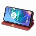 thumbnail image 2 of Étui pour Motorola Moto G10, Portefeuille à Rabat Magnétique Protecteur - Rouge, 2 of 5