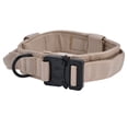 thumbnail image 1 of Collar de tracción para perro con hebilla de nailon y hierro, collar de entrenamiento para caza, accesorio para mascotas para exteriores, color caqui, L, 1 of 14