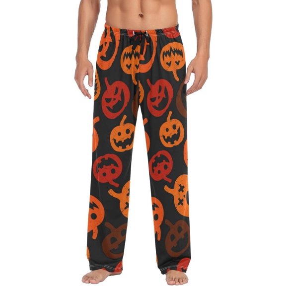 GZHJMY Funny Halloween Pumpkin Pajama Pants, Mens Lounge Pants Super Soft Men Pajama Bottoms, Christmas New Year Birthday Father's Day Gifts, XX-Large