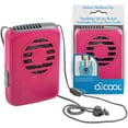 thumbnail image 2 of O2COOL 3.5 inch Deluxe Personal Battery Powered Necklace Fan for Cooling (2 Pack) - Raspberry, 2 of 6