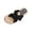 Black, variant on Tauxra Slippers for Women Bow Flat Slippers, Open Toe Casual Sandals, Indoor Outdoor House Shoes with Cushioned Footbed
