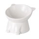 thumbnail image 1 of Comedero elevado para gatos, comedero de cerámica inclinado para gatos, comedero elevado para gatos blanco, 1 of 9