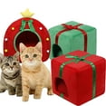 thumbnail image 5 of CSCHome Christmas Cat House Pet House Indoor Cat Bed Good Workmanship, Wear-Resistant and Durable, Not Easy to Deformation for Cat Kitten and Small Pet, 5 of 5