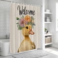 thumbnail image 6 of Xipuska Spring Duck Shower Curtain - Water Repellent Fabric Shower Curtains Washable, Botanical Blossom Motif Country Florals Decorative Polyester Cloth Bathroom Curtains Modern Bath Decor 36"x72", 6 of 6