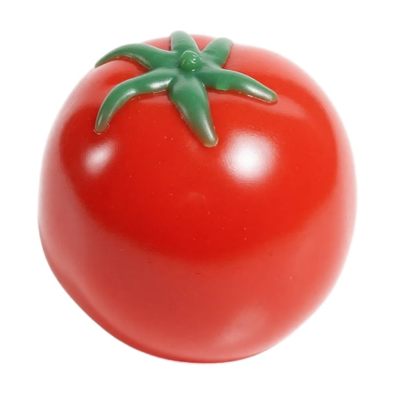 Realistic Tomato Squishy Toy, Red Tomato Shaped Stress Ball with Green Stem, Soft Slow Rising Fidget Toy, Anxiety Relief Stress Relief Sensory Toy for Kids Adults, Desk Decor Gift