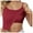 Wine, variant on ORT Tank Top for Women with Built-in Bra Crew Neck Seamless Summer Casual Scoop Neck Cami Shirts(Hot Pink,XL)