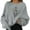 Grey, variant on Sixuan Halloween Sweatshirt, Long Sleeve Shirts for Women Fall Fashion 2024 Hoodies, Women'S Pullovers Fun Graphic Print Round Neck Sweatshirt Tops