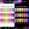 thumbnail image 2 of LILYCUTE 7ml brillo reflectante gato Gel magnético verde fluorescente Semi permanente neón brillo Gel esmalte de uñas esmalte de uñas zhangmengya  LED, 2 of 2
