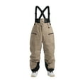 thumbnail image 4 of LNZGNM Snowboard Pants Men Loose Warm Insulated Overalls with Zipper Pockets Windproof Waterproof Ski Bibs Athletic Winter Snowpants,Khaki S, 4 of 4