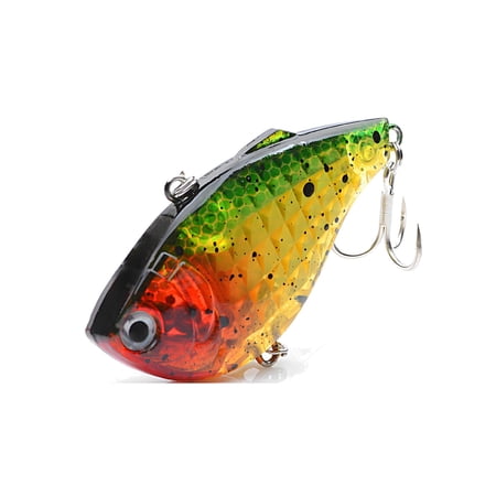 Lipless Fishing Lure 2.4 in 0.53 Oz Sinking Vibration Hard/bait with Rattle Fast Search for Bass Striped Bass Valentines Day Gifts H