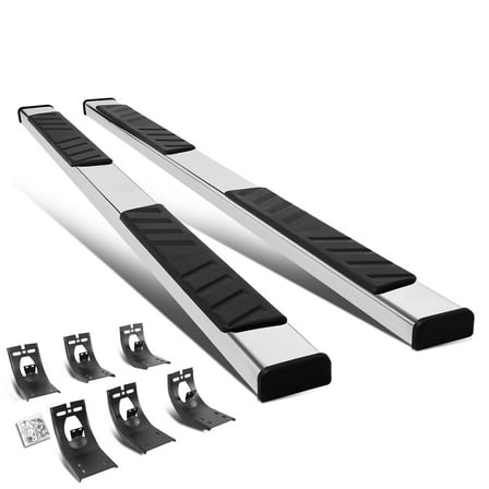DNA Motoring For 09-24 Dodge Ram 1500-3500 Crew Cab 5" Flat Side Step Nerf Bar Running Board