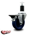 thumbnail image 2 of 4 Inch Solid Poly Swivel 1-1/2 Inch Expanding Stem Caster with Brake SCC, 2 of 2