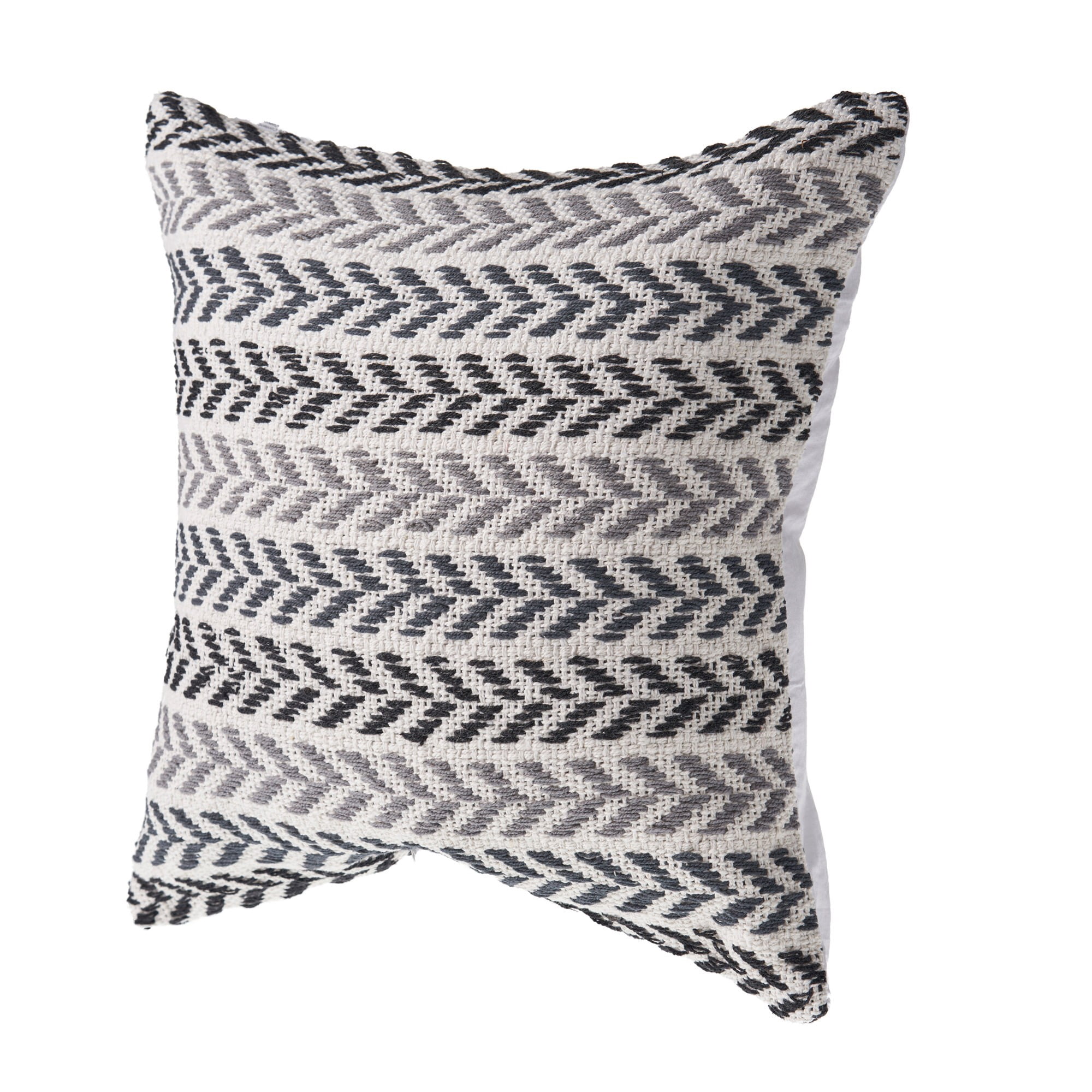Harlow Hill Black Chevron All-Natural Cotton Square 4 Piece Pillow Cover Set