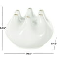 thumbnail image 3 of DecMode 7" Round Wide White Ceramic Vase with Multiple Openings, 3 of 9