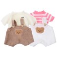 thumbnail image 2 of 2 conjuntos de ropa para osos de 30 cm: Conjuntos de peluche - Conjunto de suéter con pantalones y tirantes para muñecas - Ropa para vestir muñecas de peluche, 2 of 8