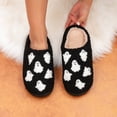 thumbnail image 5 of BERANMEY Halloween Slippers for Women Perfect Soft Plush Comfy Warm Slip-On Cute Womens Slippers Indoor Fluffy House Slippers for Women and Men Non-slip Fuzzy Flat Slides, 5 of 9