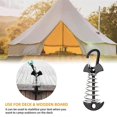 thumbnail image 4 of 12PCS Tent Stakes Aluminum Deck Tie Down, Deck Anchor Pegs, Tent Rope Tighteners with Spring Buckle, 4 of 5