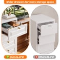 thumbnail image 4 of AOBABO Metal Bathroom Cabinet, Steel Bathroom Storage Cabinet with 5 Drawers,Assembly Required,White, 4 of 8
