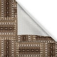 thumbnail image 4 of Ambesonne Traditional Grommet Curtain Single Panel, Geometrical, 50"x60", Brown Caramel, 4 of 5