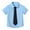 Baby Blue, variant on Gyratedream Toddler Kids Single-breasted Button down Shirt with Matching Tie Infant Basic Solid Short Sleeve Lapel Collar Shirt Baby Child Summer Casual Clothes for 3 Months-9 Years