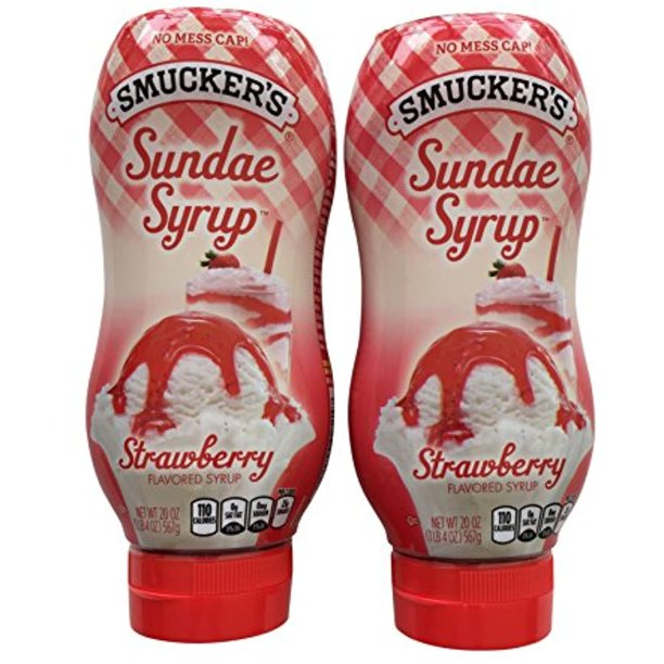 Smuckers Sundae Syrup Strawberry Flavored Syrup, 20Ounce (Pack Of 2