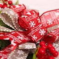 thumbnail image 1 of Decoraciones navideñas Jadeshay lazos de flores artificiales para colgar en la puerta árbol de Navidad de ratán con diseño personalizado, 1 of 12