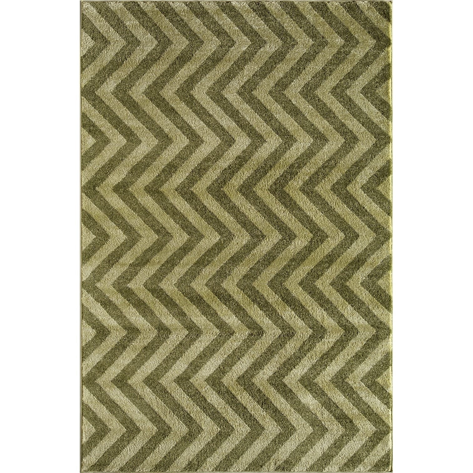 Rugs America Canyon Green Geometric Area Rug Navy Living Room, Bedroom, Dining Room