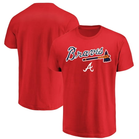 - Men's Majestic Red Atlanta Braves Bigger Series Sweep T-Shirt