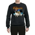 thumbnail image 2 of Wild Bobby, Cute Pug Life Living, Animal Lover, Unisex Crewneck Graphic Sweatshirt, Black, Small, 2 of 4